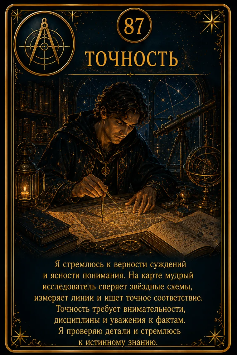 Карта ценности «Точность»