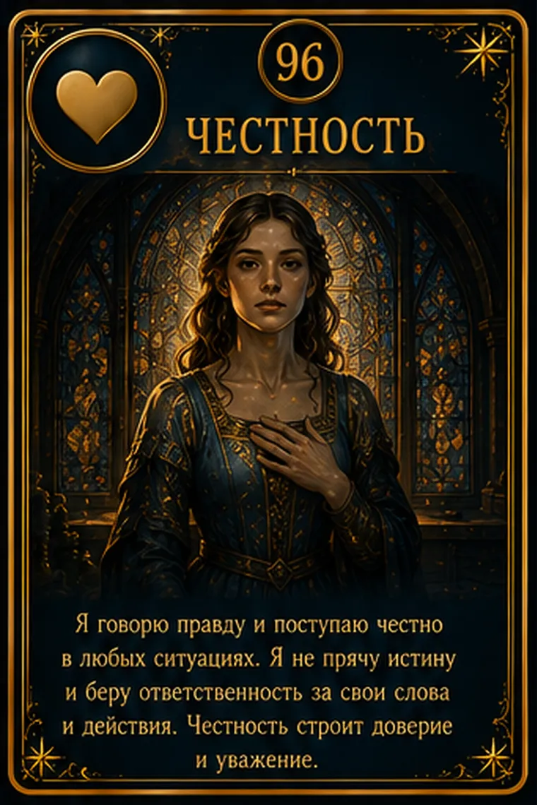 Карта ценности «Честность»