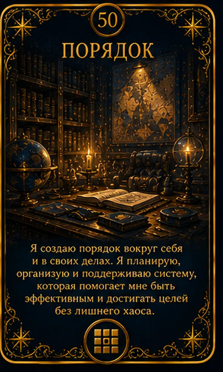 Карта ценности «Порядок»