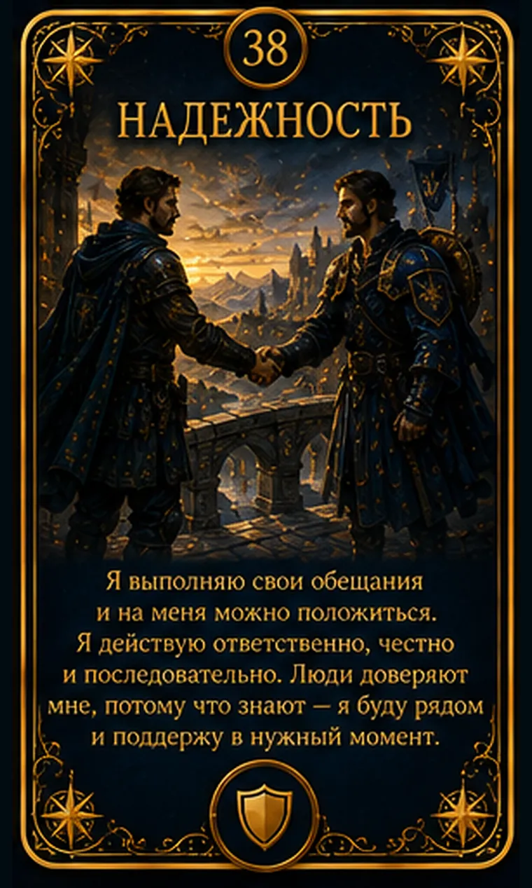 Карта ценности «Надежность»