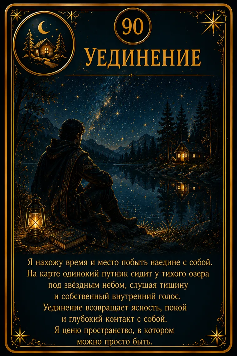 Карта ценности «Уединение»